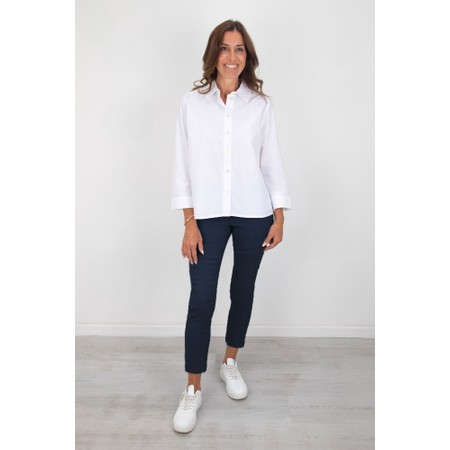 Robell Rose 09 Navy 7/8 Slimfit Ankle Length Trouser - Blue