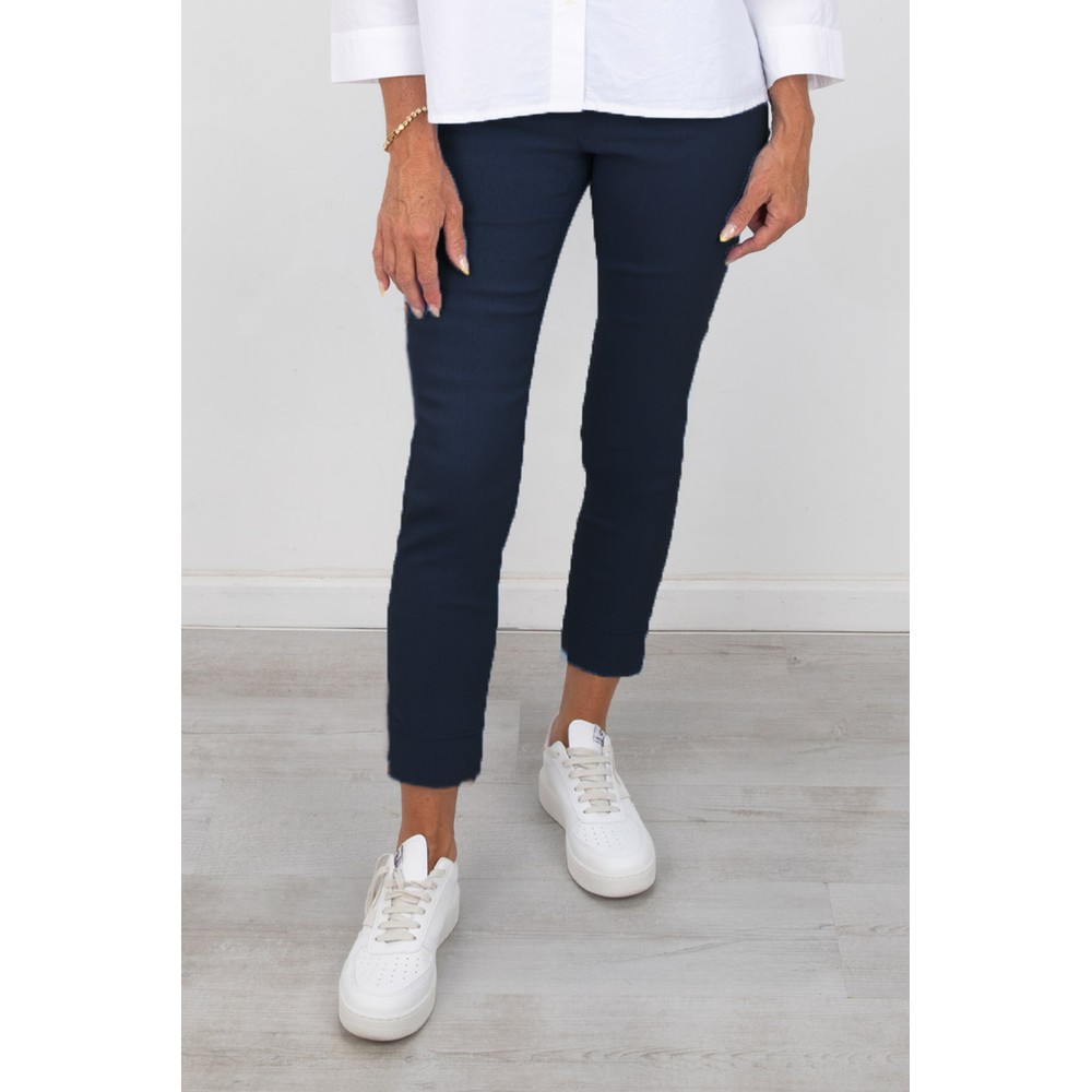 Robell Rose 09 Navy 7/8 Slimfit Ankle Length Trouser Navy