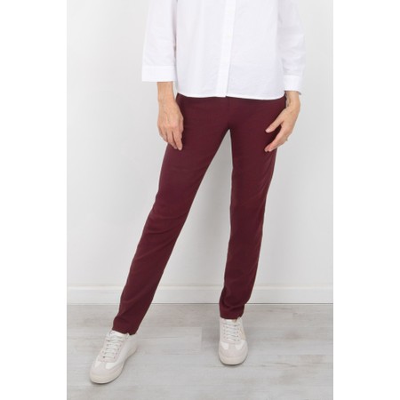 Robell Bella Aubergine Full Length Trouser - Purple