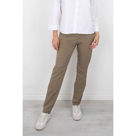 Robell Bella  Taupe Full Length Trouser - Brown