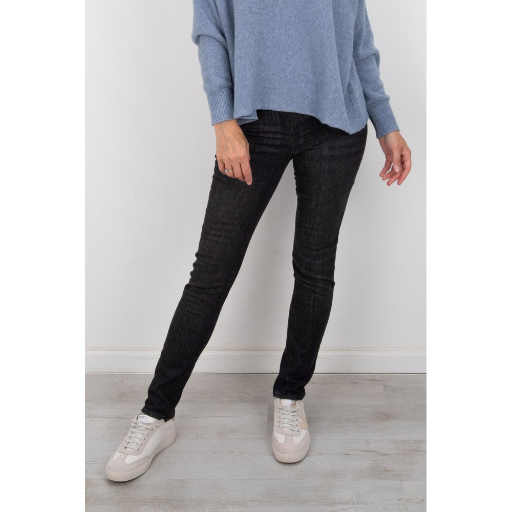 Robell Rose Black Slim Fit Washed Denim Jean Black 90