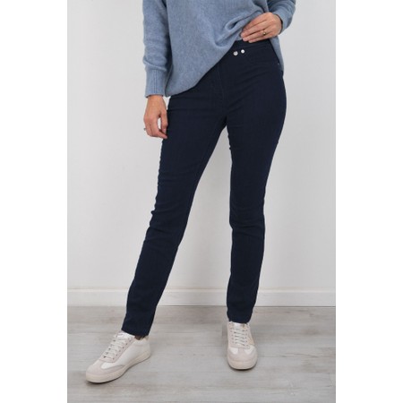 Robell Rose Navy Slim Fit Washed Denim Jean - Blue