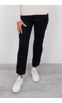 Robell Black  Bella 09 Black Ankle Crop 7/8 Length Jean with Cuff  