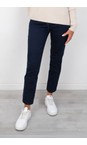 Robell Navy / Contrast 690 Bella 09 Navy Contrast  Ankle Crop Jean with Cuff  