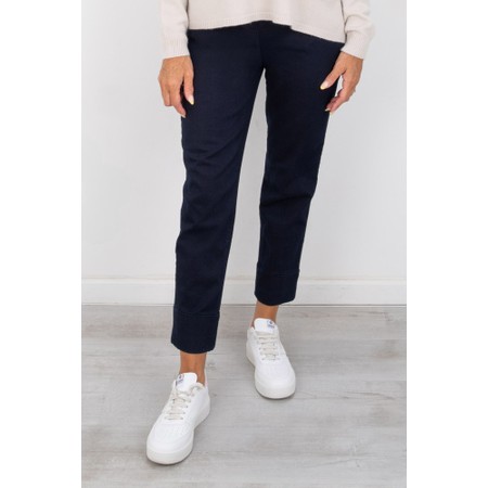 Robell Bella 09 Navy Ankle Crop Jean with Cuff - Blue