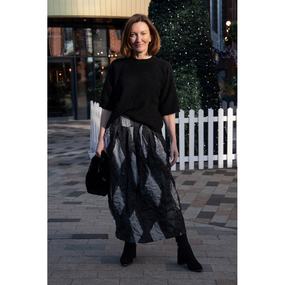 Mama B Orto Trist Antracite Tring Crush Full Skirt Trist Antracite