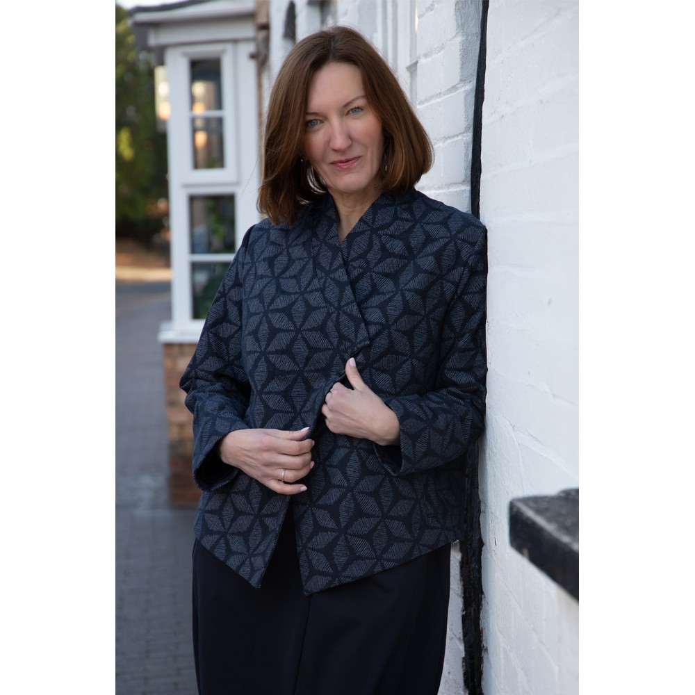 Sahara Indigo Geo Circles Jacket Indigo