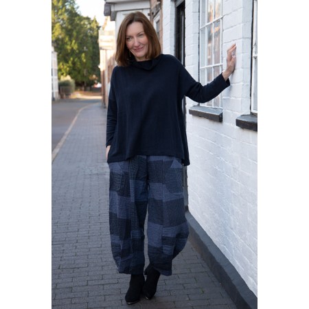 Mama B Pace S Notte Check Balloon Trouser - Blue