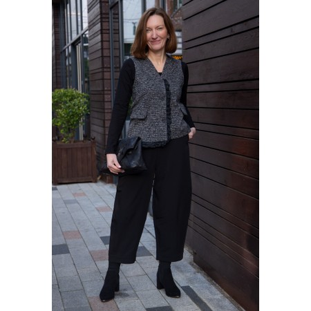 Masai Clothing MaPyrella Black Soft Wide-Leg Cropped Trousers - Black