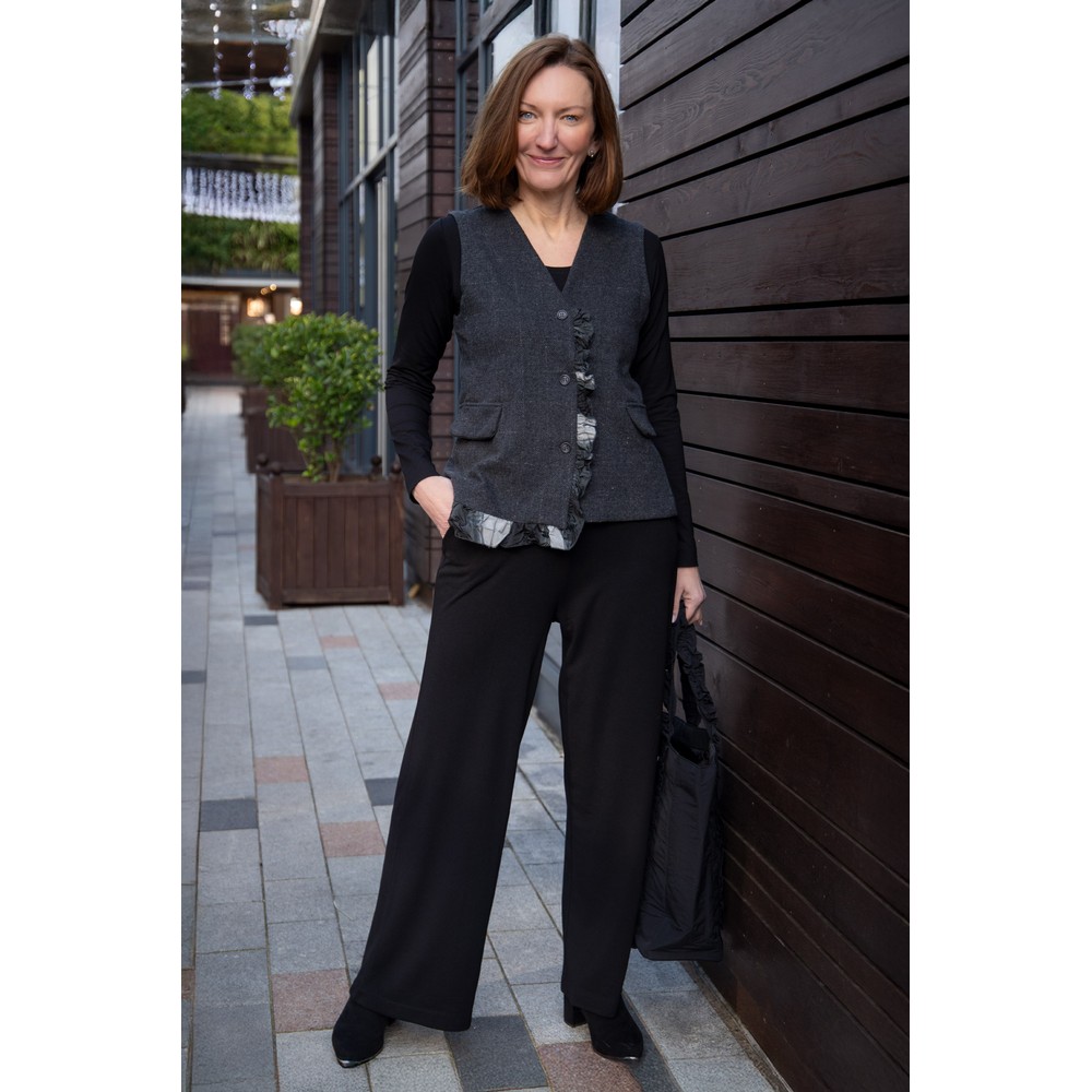 Masai Clothing MaPirista Black Wide Leg Trouser Black 