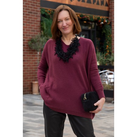 Amazing Woman Caryf X Mulberry Purple Round Neck Oversized Jumper - Purple