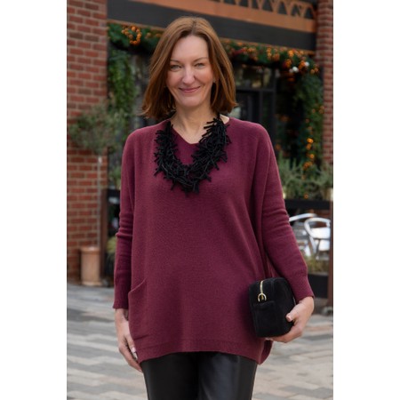 Amazing Woman Caryf X Mulberry Purple Round Neck Oversized Jumper - Purple