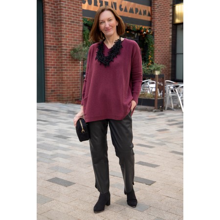 Mos Mosh Zabel Black Leather Sweatpant - Black