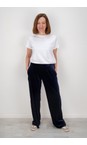 Chalk Navy Evie Navy Velvet Trouser  