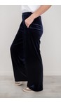 Chalk Navy Evie Navy Velvet Trouser  