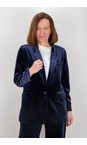 Chalk Navy Margo Navy Velvet Blazer  