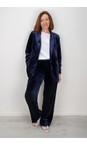 Chalk Navy Margo Navy Velvet Blazer  