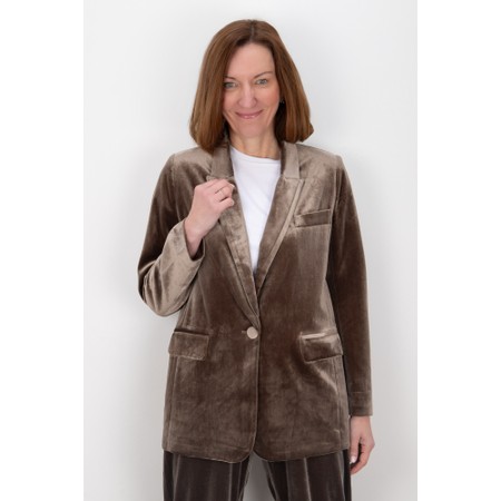 Chalk Margo Truffle Velvet Blazer - Brown
