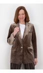 Chalk Truffle Margo Truffle Velvet Blazer  