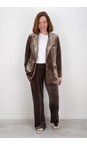 Chalk Truffle Margo Truffle Velvet Blazer  