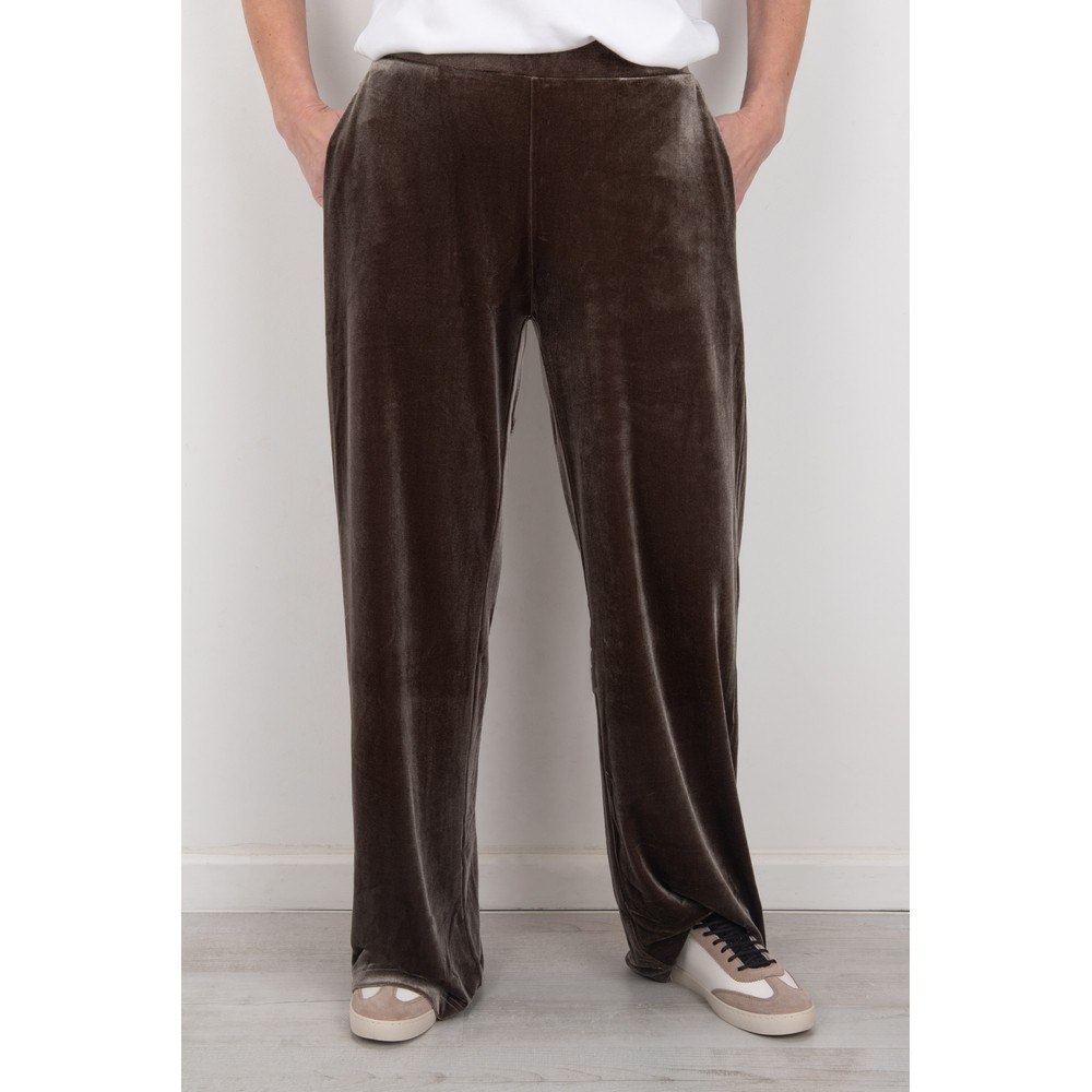 Chalk Evie Truffle Velvet Trouser Truffle