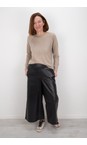 Chalk Black  Darcy Black Faux Leather Trouser  