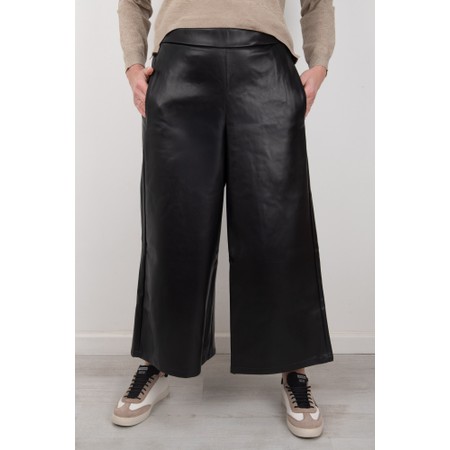 Chalk Darcy Black Faux Leather Trouser - Black