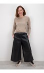 Chalk Black  Darcy Black Faux Leather Trouser  