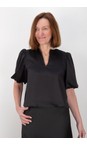 Chalk Black  Porcha Satin Party Top  