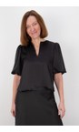 Chalk Black  Porcha Satin Party Top  
