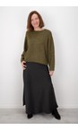 Chalk Moss Phoebe Moss Relaxed Knit Jumper  