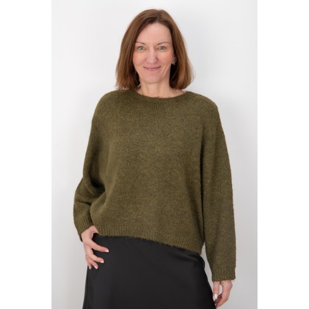 Chalk Phoebe Moss Relaxed Knit Jumper - Green