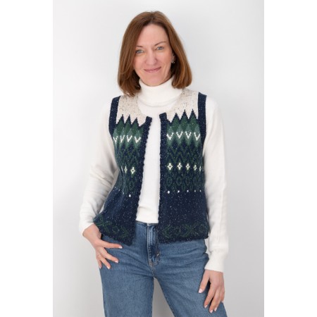 Lily & Me Suvi Fleck Knit Tank Waistcoat - Green