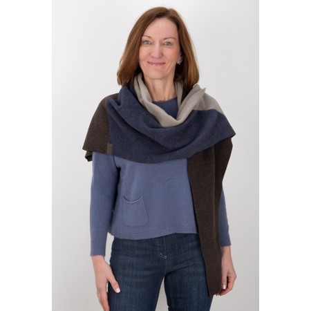 Henriette Steffensen No Waste Triangle Patch Fleece Scarf - Blue