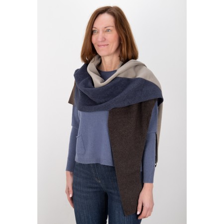 Henriette Steffensen No Waste Triangle Patch Fleece Scarf - Blue