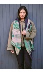 One Hundred Stars Crane Emerald Crane Emerald Wool Scarf  