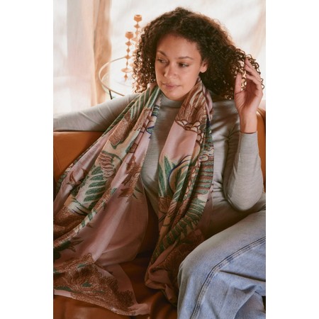 One Hundred Stars Crane Plaster Pink Scarf - Crane Plaster Pink