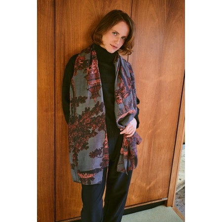 One Hundred Stars Pagoda Pewter Scarf - Pagoda Pewter