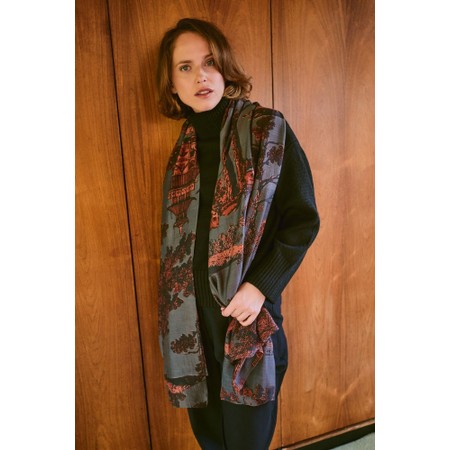 One Hundred Stars Pagoda Pewter Scarf - Pagoda Pewter