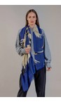 One Hundred Stars Stork Royal Blue Wool Scarf  