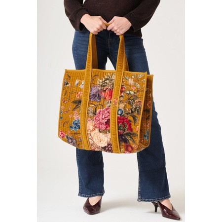 One Hundred Stars Primula Gold Large Velvet Tote Bag - Gold