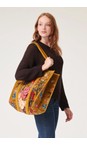 One Hundred Stars Primula Gold Primula Gold Large Velvet Tote Bag  