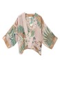 One Hundred Stars Crane Plaster Pink Crane Plaster Pink Short Kimono  