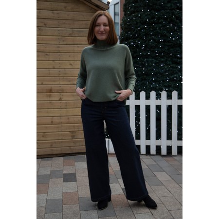 Masai Clothing MaPassang Dark Denim Wide Leg Denim Jean - Blue