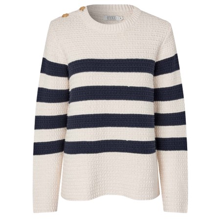 Masai Clothing MaFrellis Striped Knit Jumper - Off-White