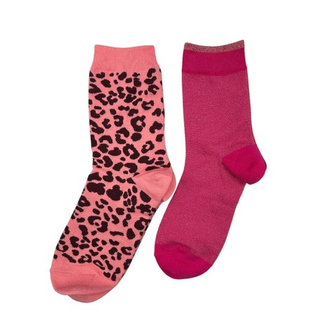 Sixton London Tigerhead Embroidered Brooch Sock Box - Pink