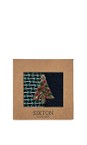 Sixton London Black Leipzig & Midnight Christmas Tree Brooch Navy Sock Box  