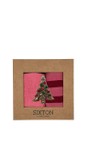 Sixton London Pink Barcelona & Red Berlin Christmas Tree Brooch Pink Sock Box  