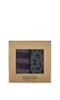 Sixton London Charcoal Leopard & Berlin Charcoal Leopard And Berlin Sock Box  