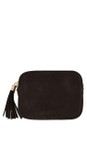 Gemini Label Bags Dark Chocolate Connie Dark Chocolate Suede Cross Body Bag  